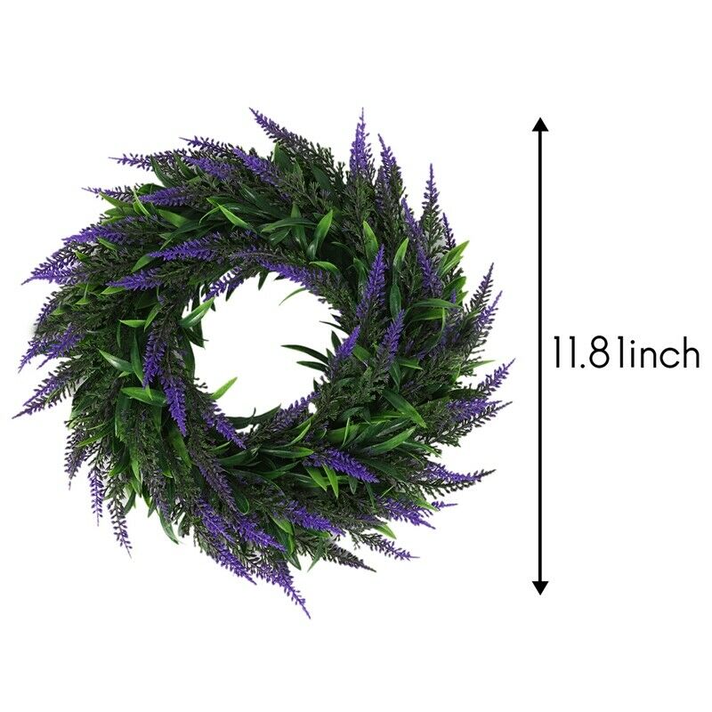 Artificial Flower Garland Silk Lavender Wreath Romantic Fresh Style Wedding DeF7