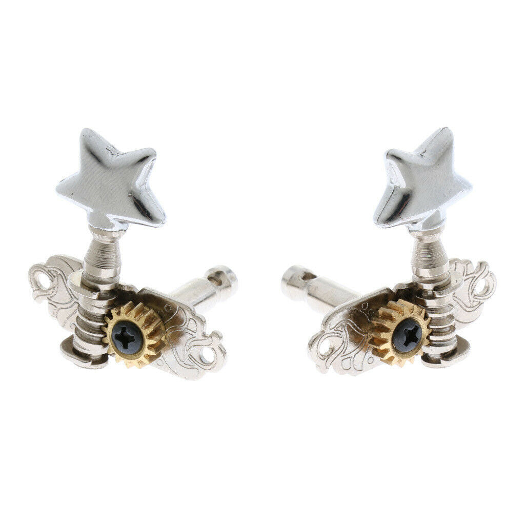 4x Guitar Tuning Peg Machine Head for Ukulele Replacement Parts Star-shaped