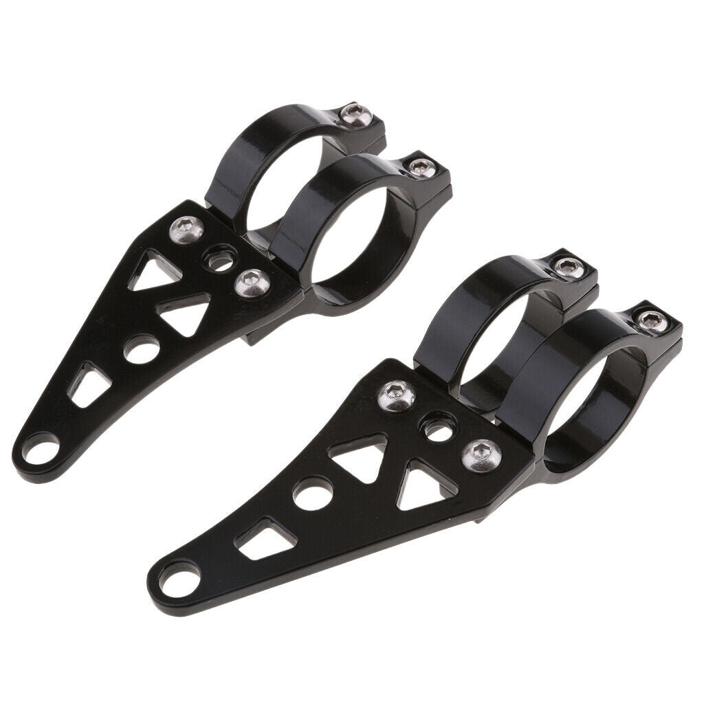 1 Pair of Universal Motorcycle Headlight Side Attachment Fork Ears Tube