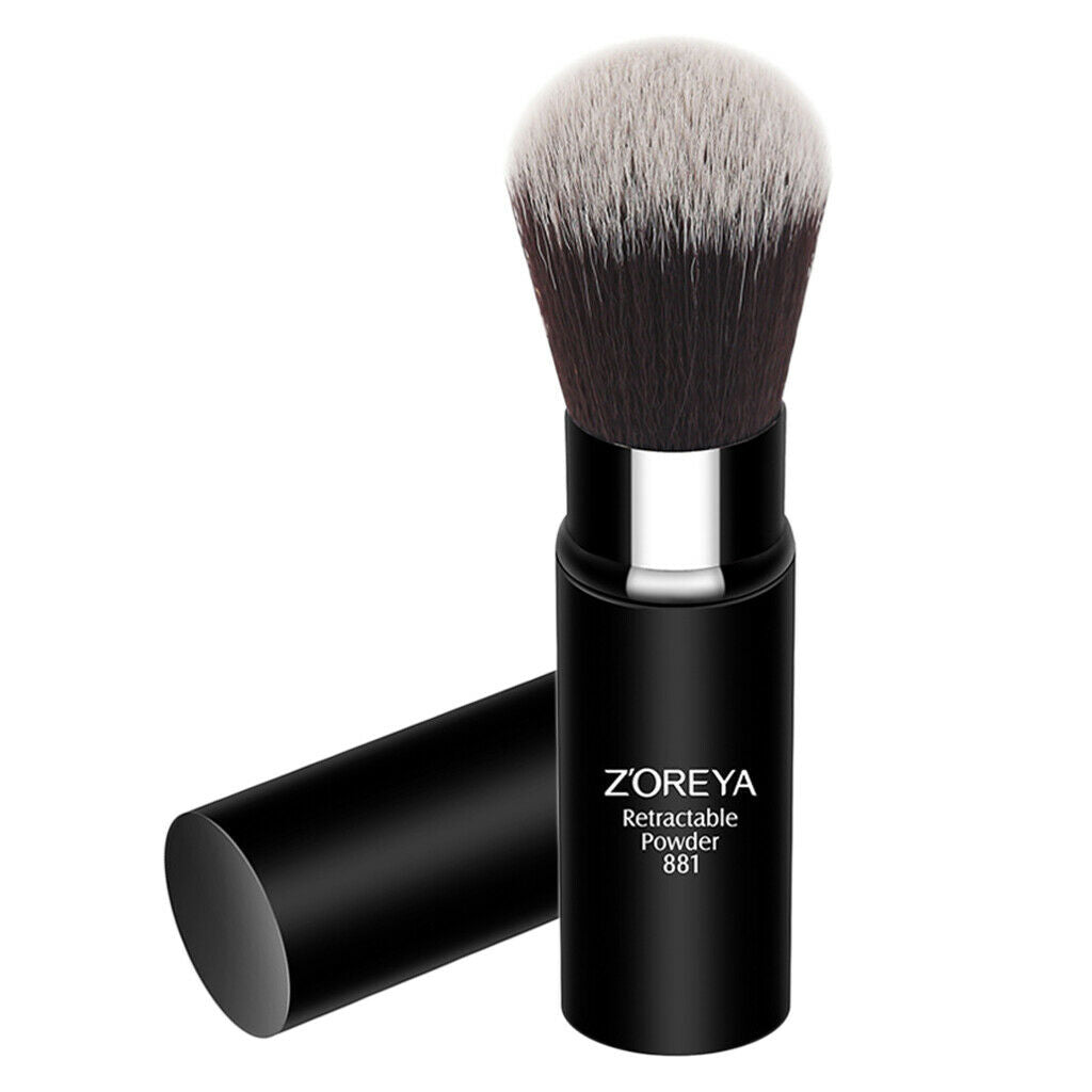 Retractable Make up Brush Makeup Foundation Blusher Face Powder Brush Black