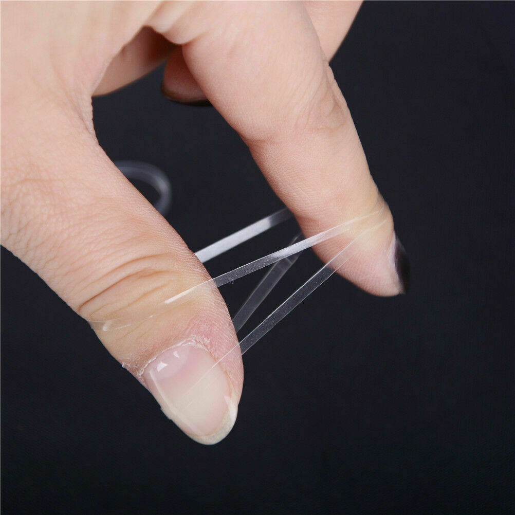 1000x Transparent Clear Ponytail Holder Elastic Rubber Band Hair Ties Rop.l8