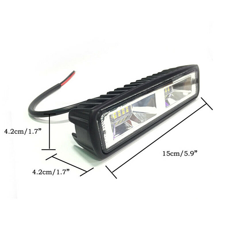 6'' 12V 48W 16 LED Work Light Flood Beam Bar Car SUV OffRoad Driving Fog LaA №BD