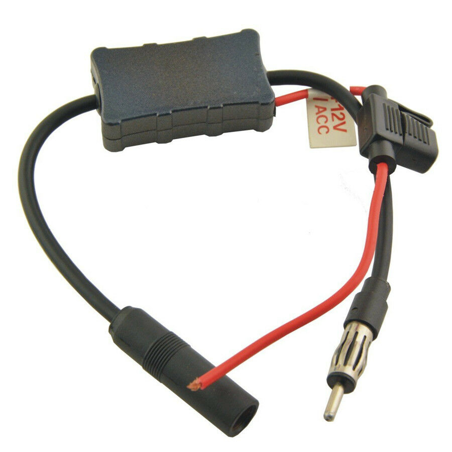 Auto Car FM AM Radio Stereo Antenna Signal AMP Amplifier Booster Strengthen 12V
