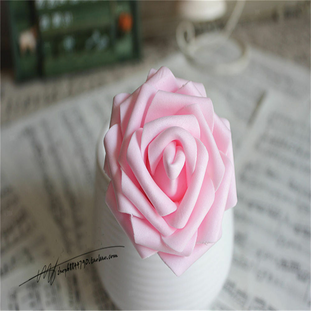 10x Colorfast Artificial Foam Roses Wedding Garden Home Bedroom Decor Pink