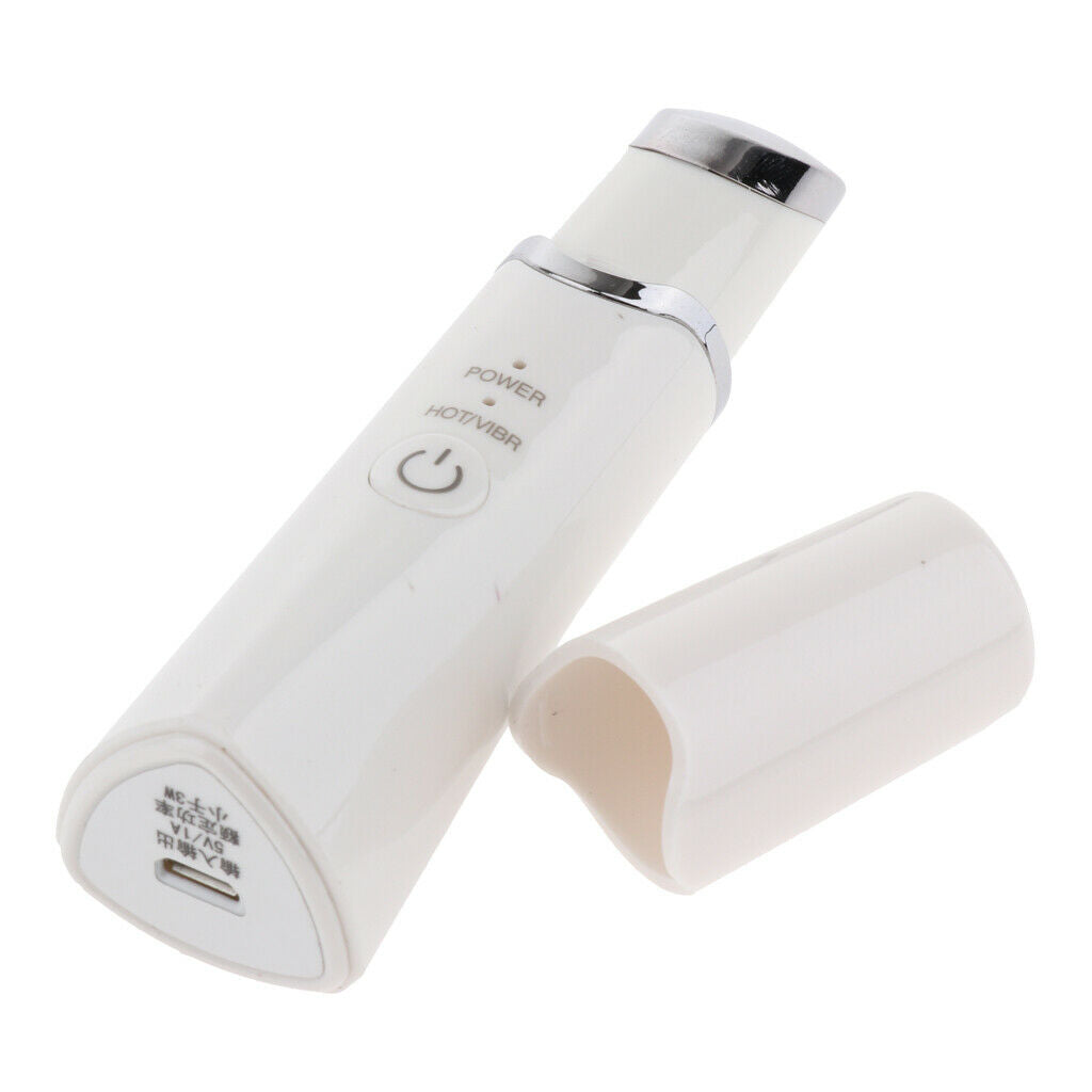 USB Vibration Face Eye Massager Wand Relieve Dark Circle Puffiness White
