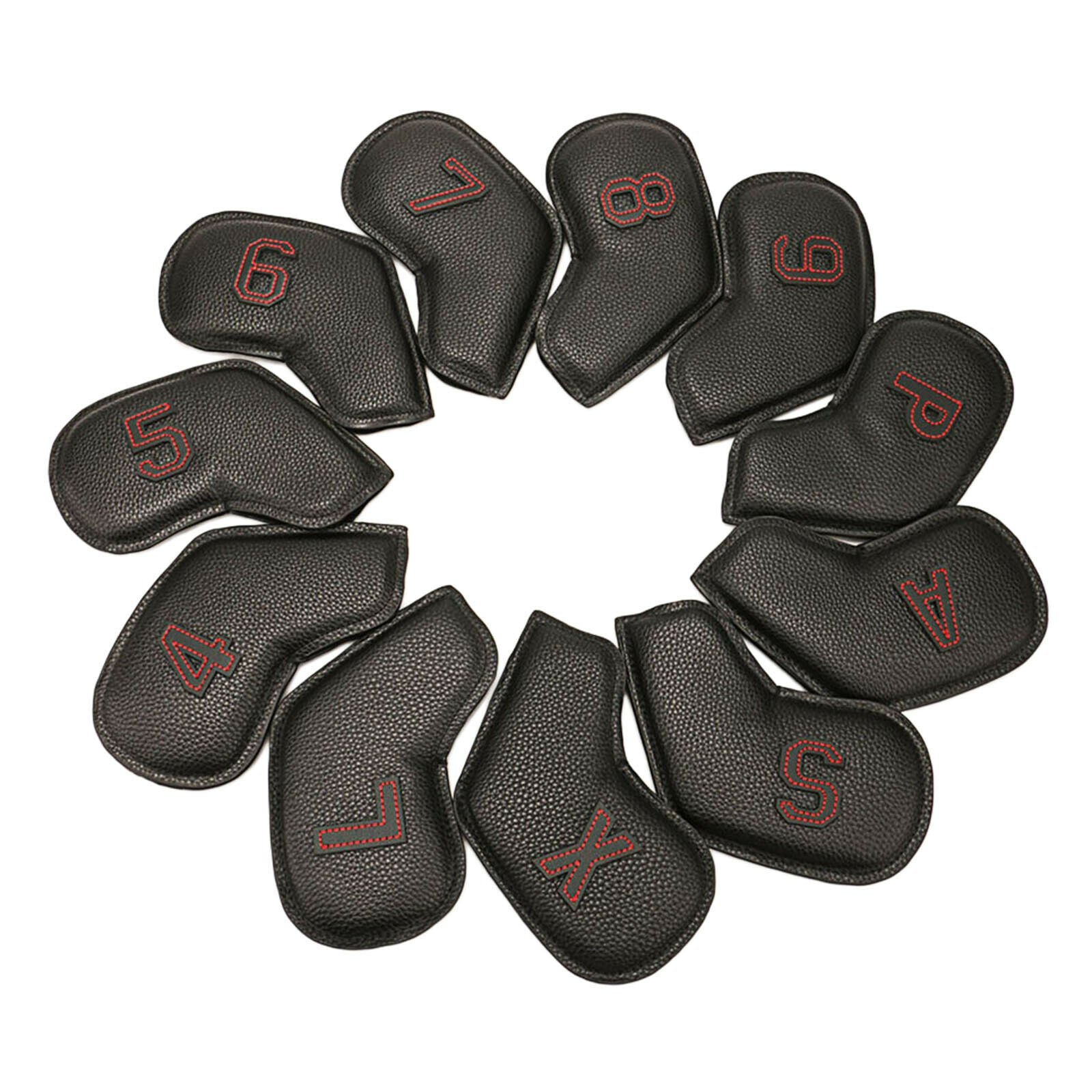 11pcs/set PU Golf Club Iron Cover Protector Headcover Fits All Driver Clubs