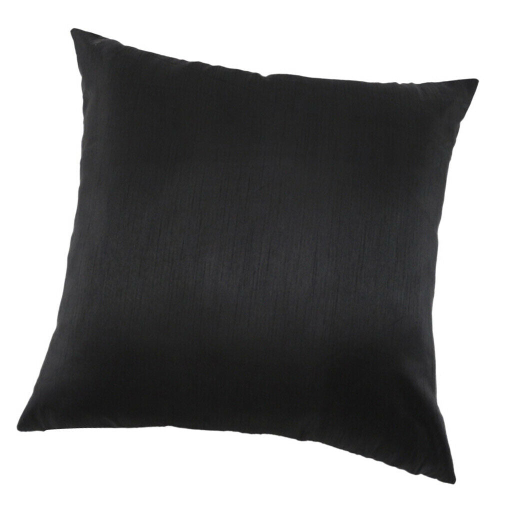 Solid Color Super Soft Cozy Velvet Sofa Pillowcover  Black_50x50cm