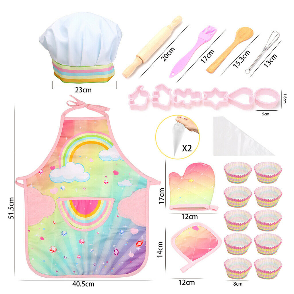 Funny 1 Set Role Play Cooking Toys Playset Pretend Toys Aprons Hat Learning
