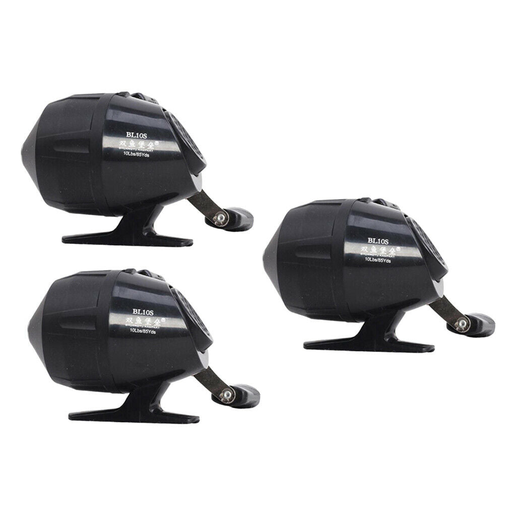 3pcs Stainless Steel  Fishing Reels 10LB/85YDS Gear for Hunting Fishing