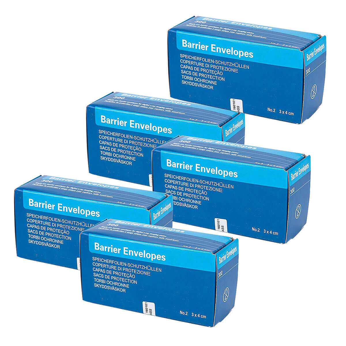 5 Packs Dental Digital X-Ray Scan Barrier Envelopes Phosphor Plate 33*44mm