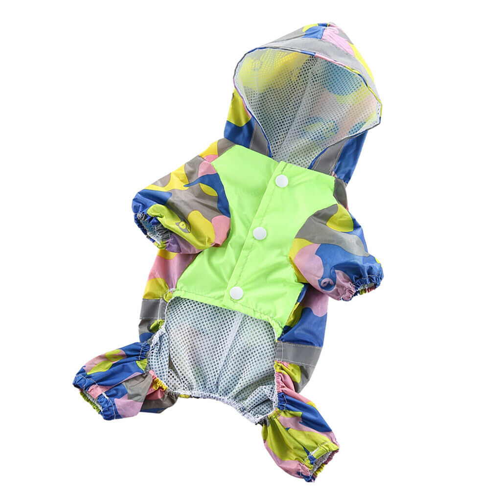 2 Pieces Pet Dogs Rainy Raincoat Puppy Rain Resistant Apparel For Dogs