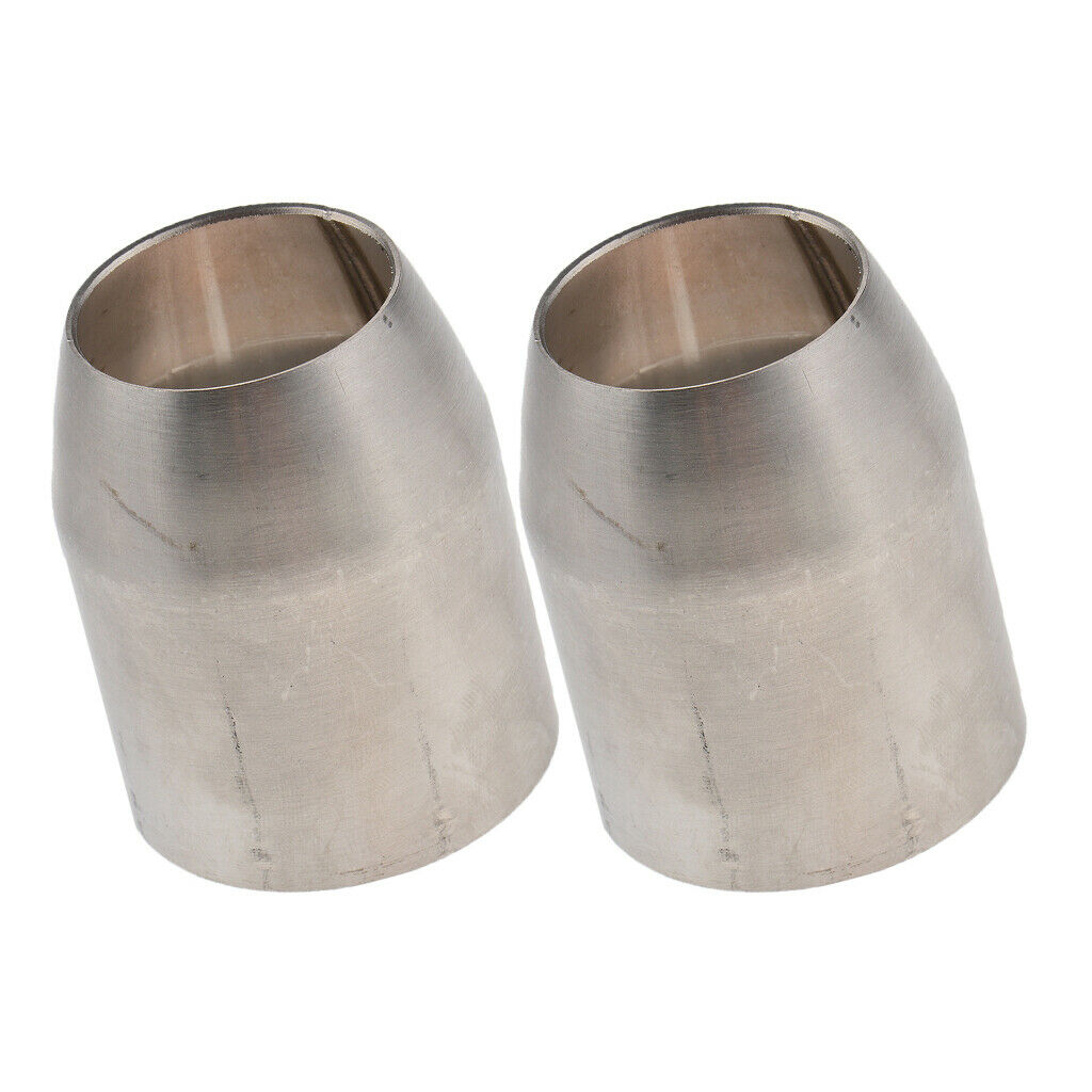 2Pcs 2.0 to 1.5 inches Motorcycle Exhaust Pipe Adapter Reducer Connector for