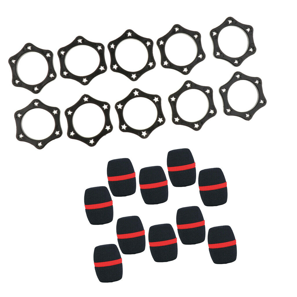 Handheld Stage Microphone Anti-rolling Protection Ring+Mic Cover for KTV Karaoke