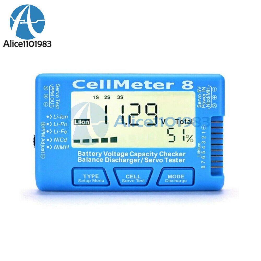 Digital LCD Battery Capacity Tester For NiMH Nicd LiFe LiPo Li-ion Battery Meter