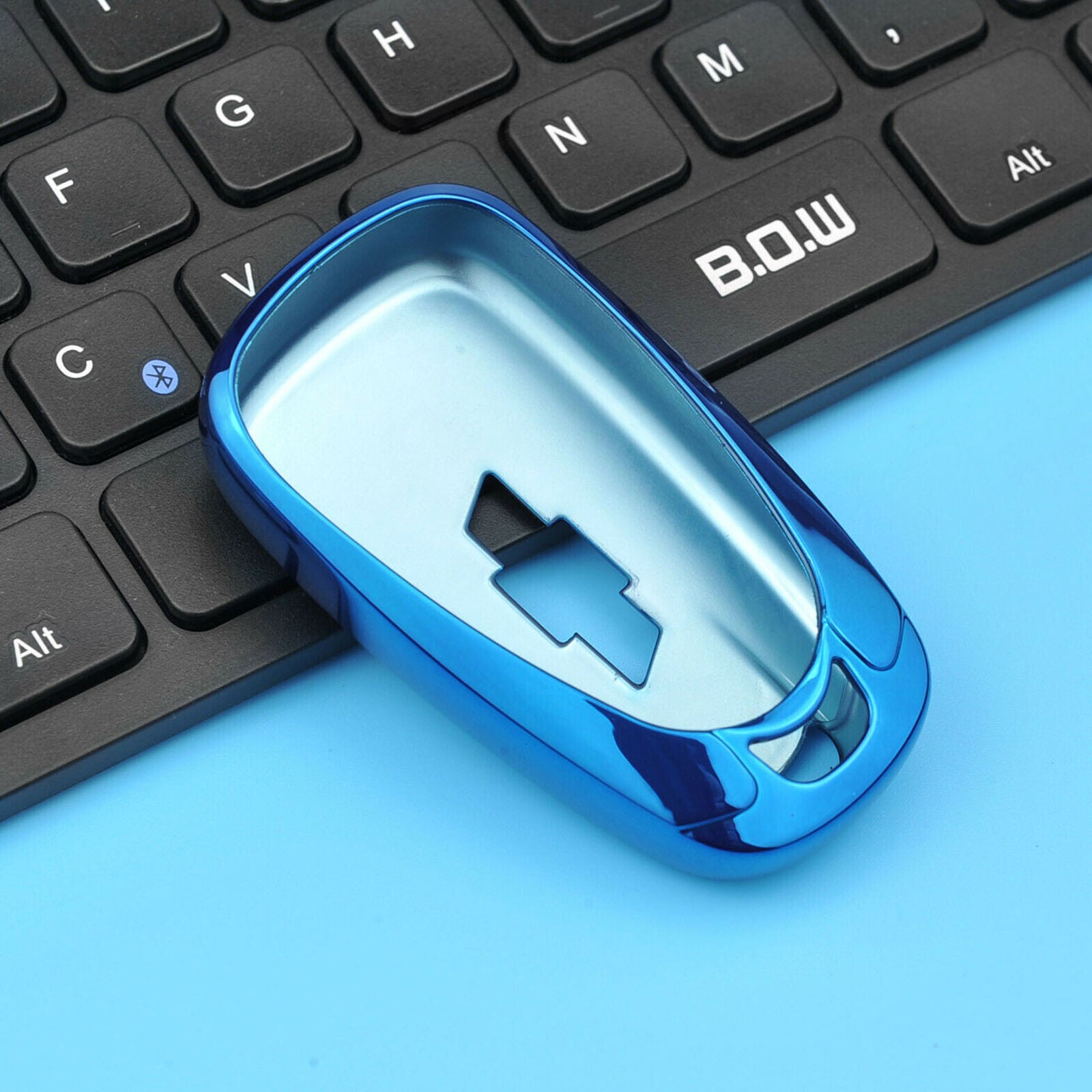 Blue TPU Car Remote Key Case Cover For Chevrolet Cruze/Malibu/Camaro/Blazer/Trax