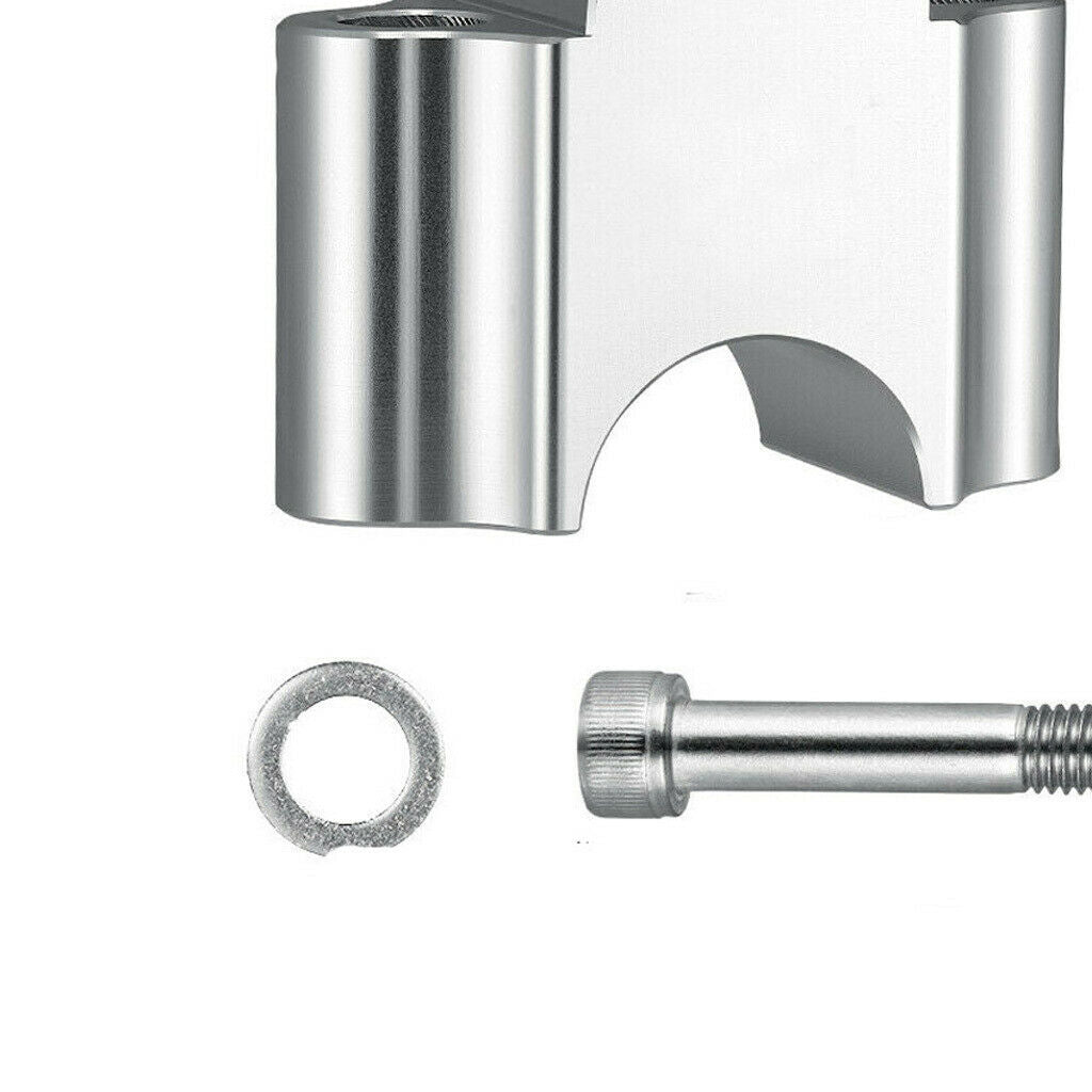 2x Universal Motorcycle Bike Handlebar Riser Clamp Bracket Plated 7/8"