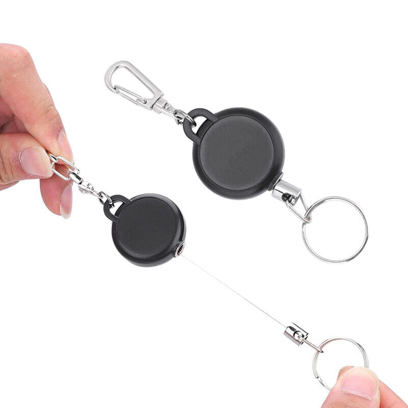 80CM Wire Rope Telescopic Burglar Chain Key Holder Return Retractable K.l8