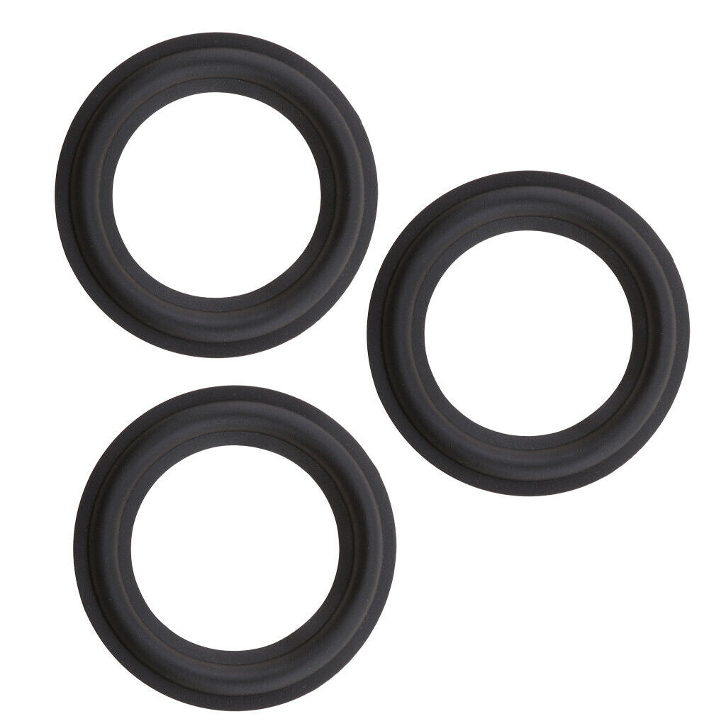 3x Rubber Woofer Audio Speaker Foam Edge Rings Replacement Parts Kit 5inch