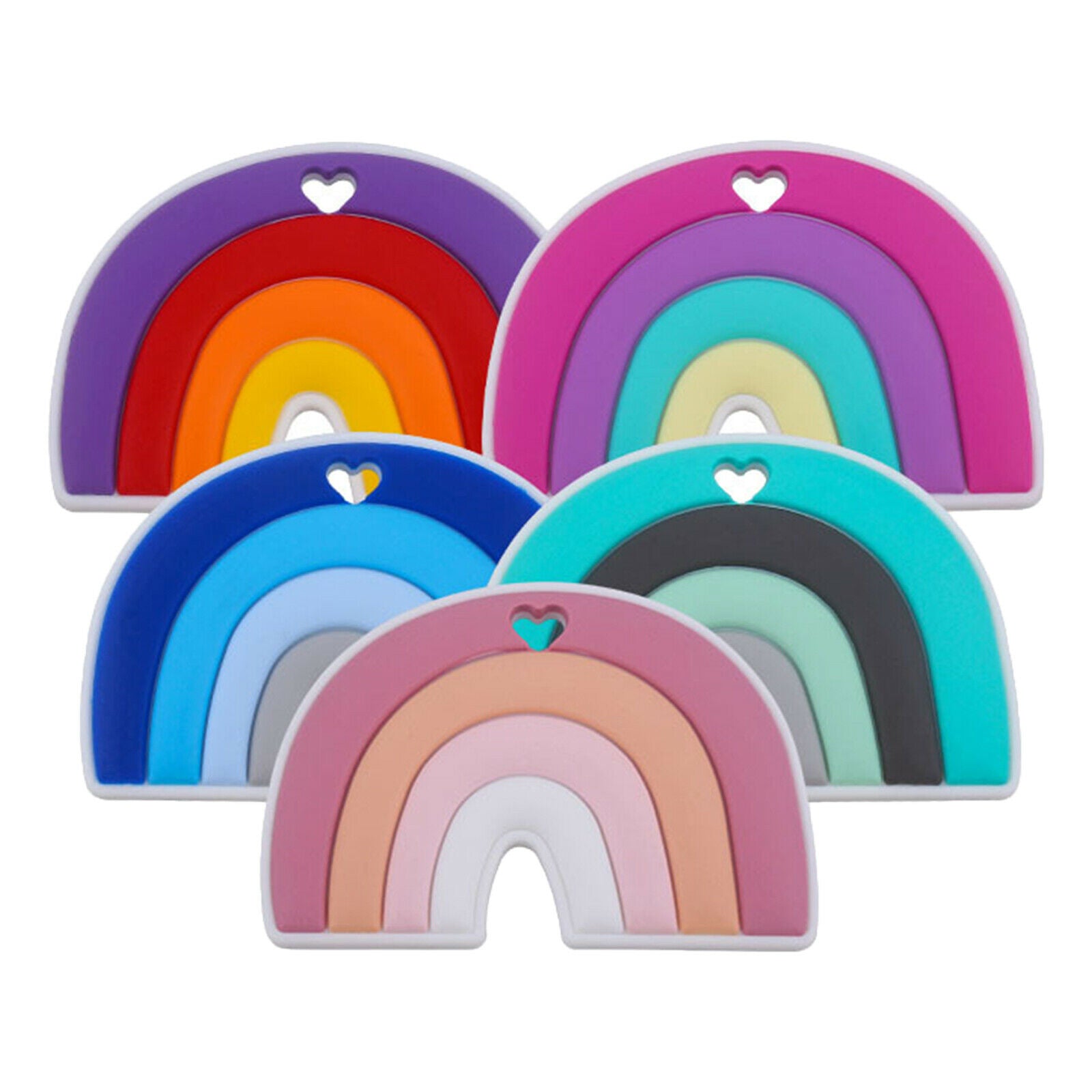 5x Silicone Baby Toddler Teethers Biting Toys Teethers Molar Rod Nurse Gift