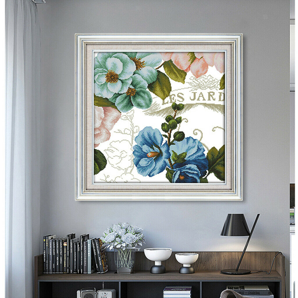 Beautiful Flower Stamped Cross Stitch Kits Preprinted Cross Stitch Kit for