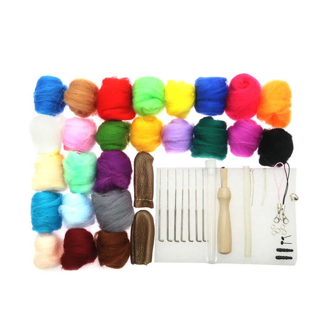 Needle Felting Starter Kit Wool Felt Tools Mat + Needles + Accessory Crafts