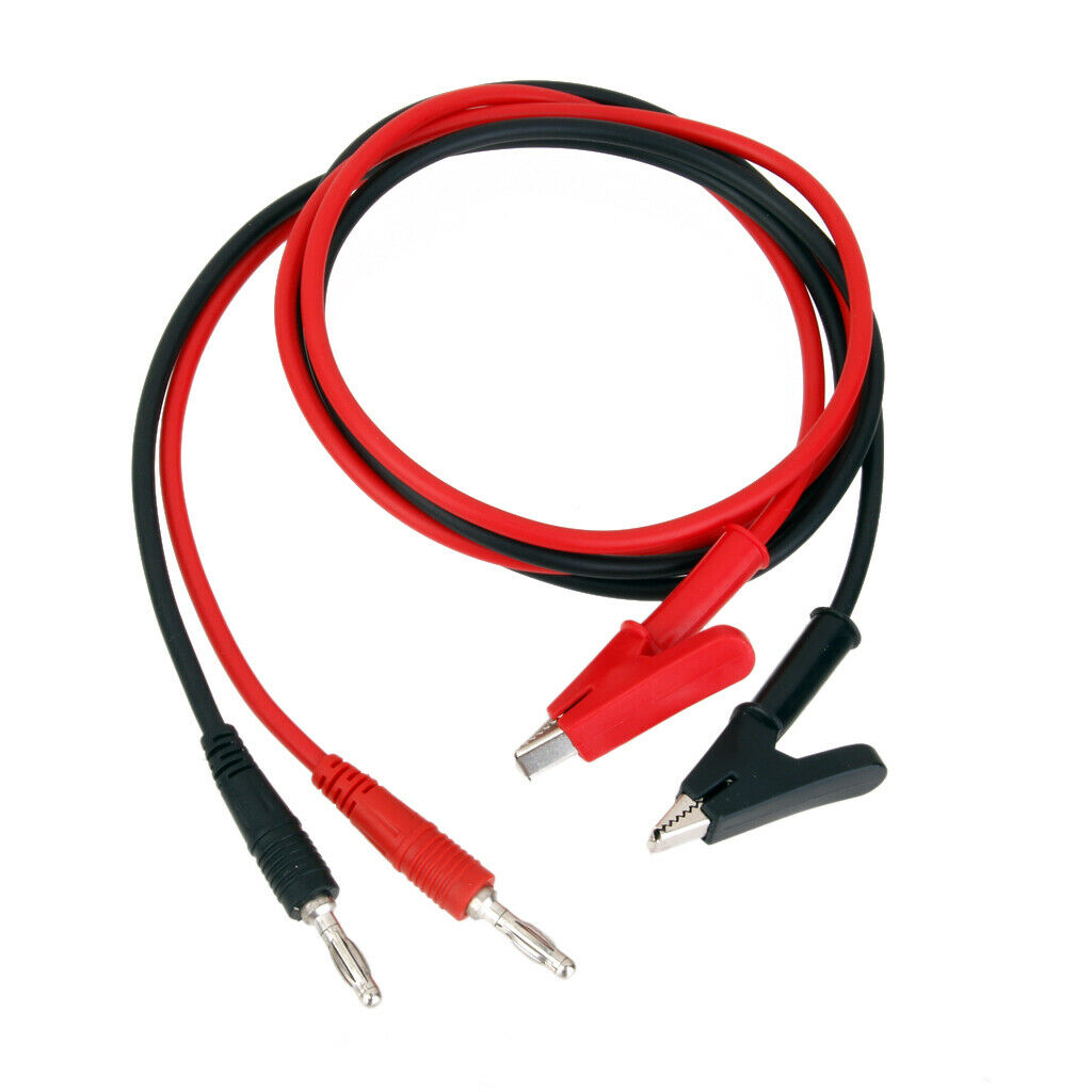 Banana Plug To Aligator Clip Voltmeter Tester Meter Probe Cable  DIY