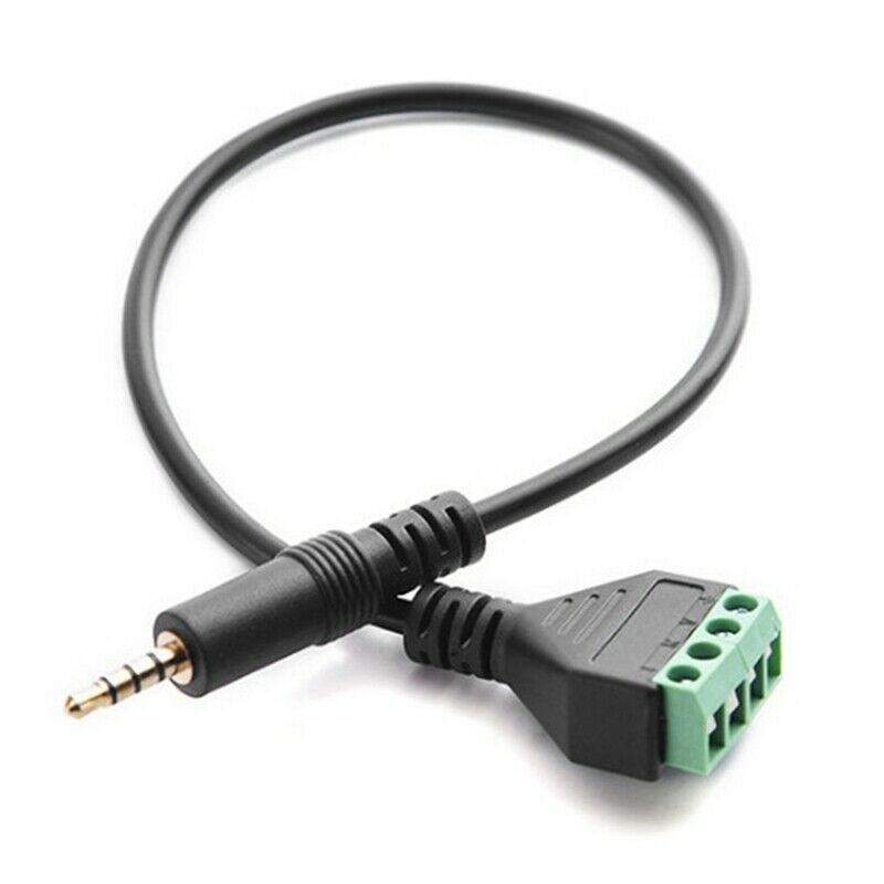 3.5 mm Male 3 Pin 3.5 mm 3 Pin Pole Stereo Male to AV Screw Terminal Stereo JaI4