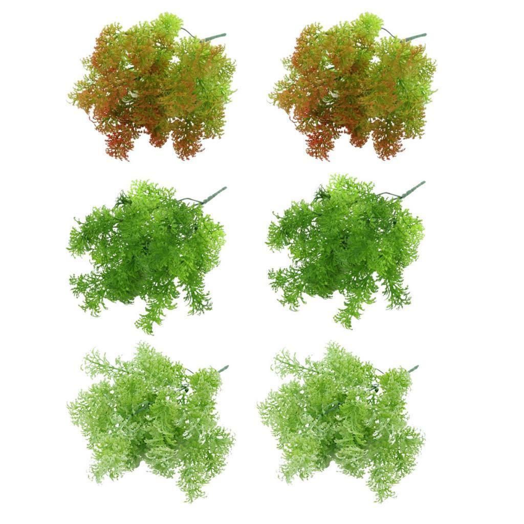 6x Artificial Plastic Moss Grass Plant Tree Office Furniture Home Decoration