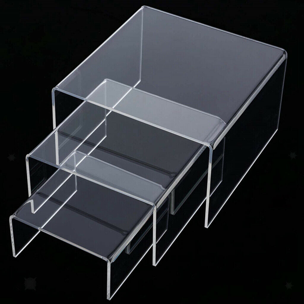 1 Set of 3``, 4 '', 5 "Clear Acrylic Riser Display for Collectible Figures