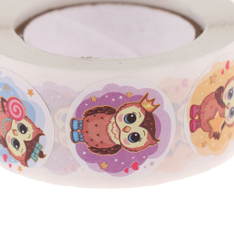 500pcs/roll Cartoon Animals Stickers Reward Words Stickers for Student KidsFCA