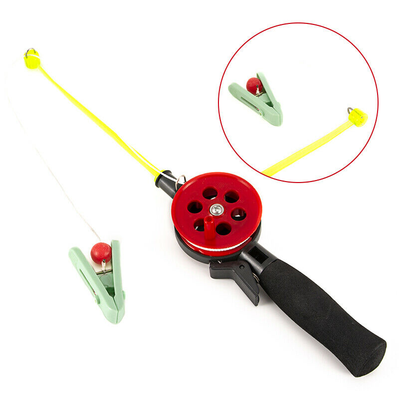 Mini Portable Kid Ice Fishing Rod with Clip for Shrimp Crab Fishing Acces.l8