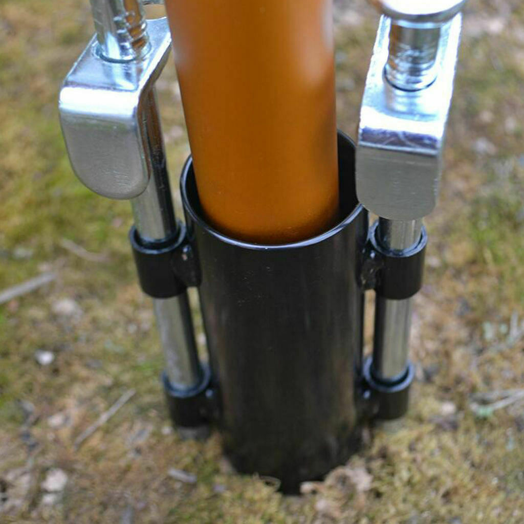 4X Metal Canopy Pole Holder Tent Building Rod Support Stand Outdoor Camping
