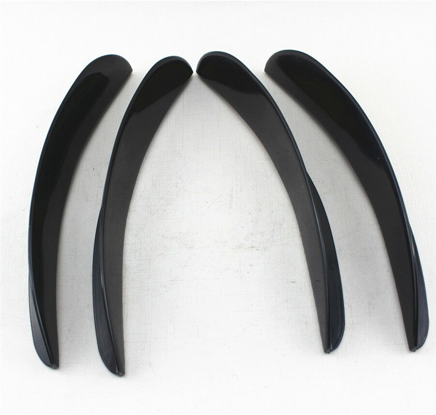 4pcs 25cm Universal Black Car/Auto Front Bumper Fins Spoiler Refit Canards Kit