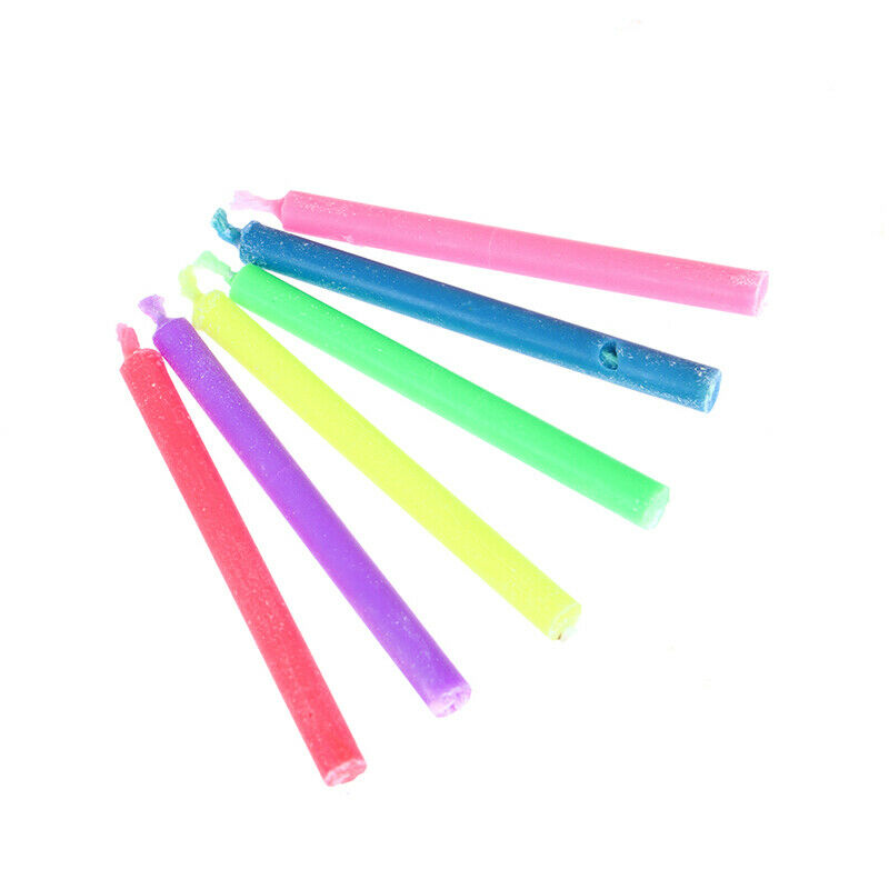 6Pcs/set Birthday Party Supplies Cake Candles Colorful Flame Multicolor C.l8
