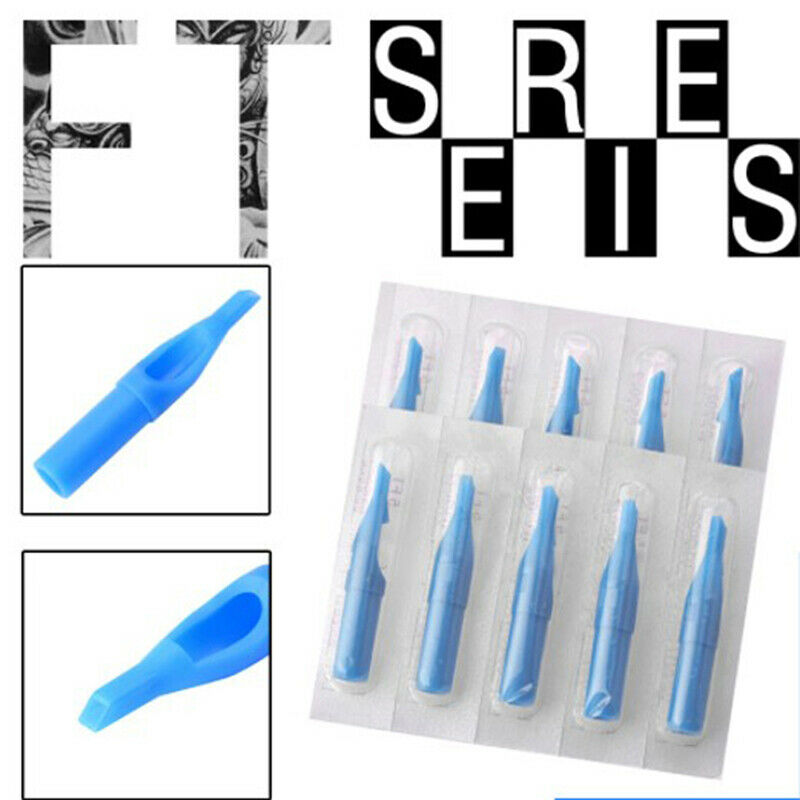 50Pcs Sterile Disposable Tattoo Nozzle Tips Needle Tube Mixed Sizes RT+DT+FT Tt