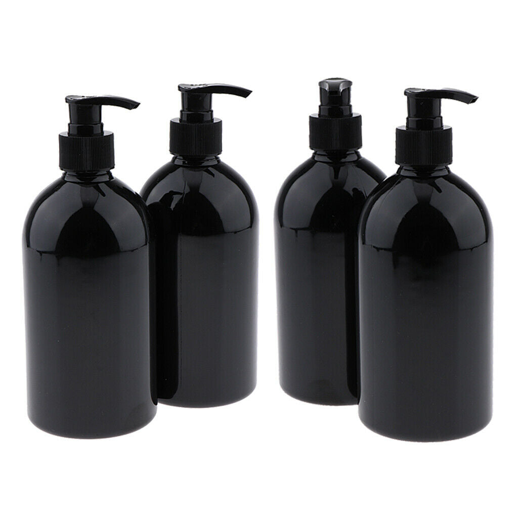 4x 500ml Leakproof Shampoo Pump Bottles Lotion Body Wash Skin Care Dispenser