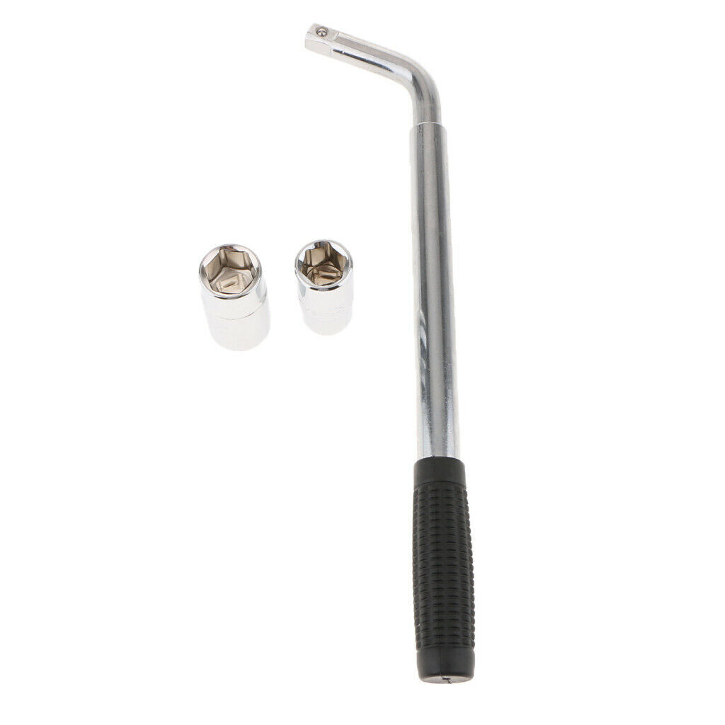 3Pc 26 / 30mm Extendable Wheel Telescopic Car Van Brace Socket Tire Nut Wrench