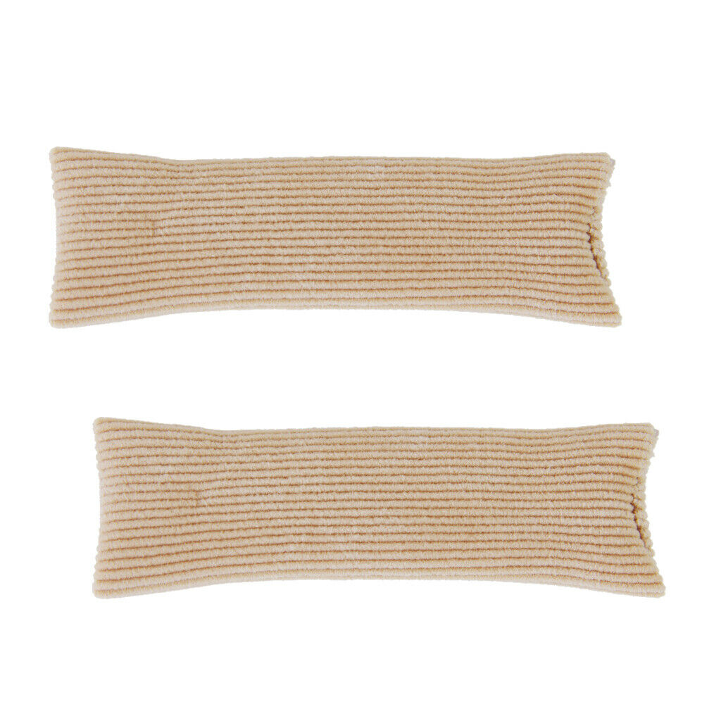 2 lot Fabric Silicone Toe Tubes Ribbed Knit Sleeves Protectors for Blisters