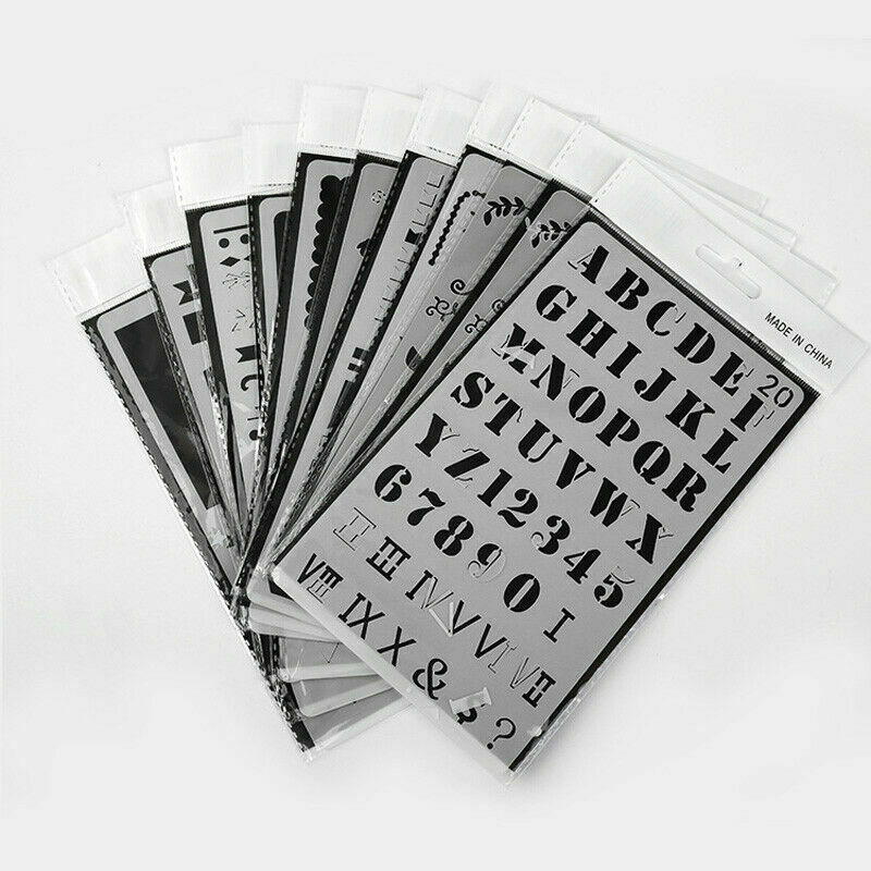 20pcs Bullet Journal Stencil Set Plastic Planner DIY Drawing Template Diary