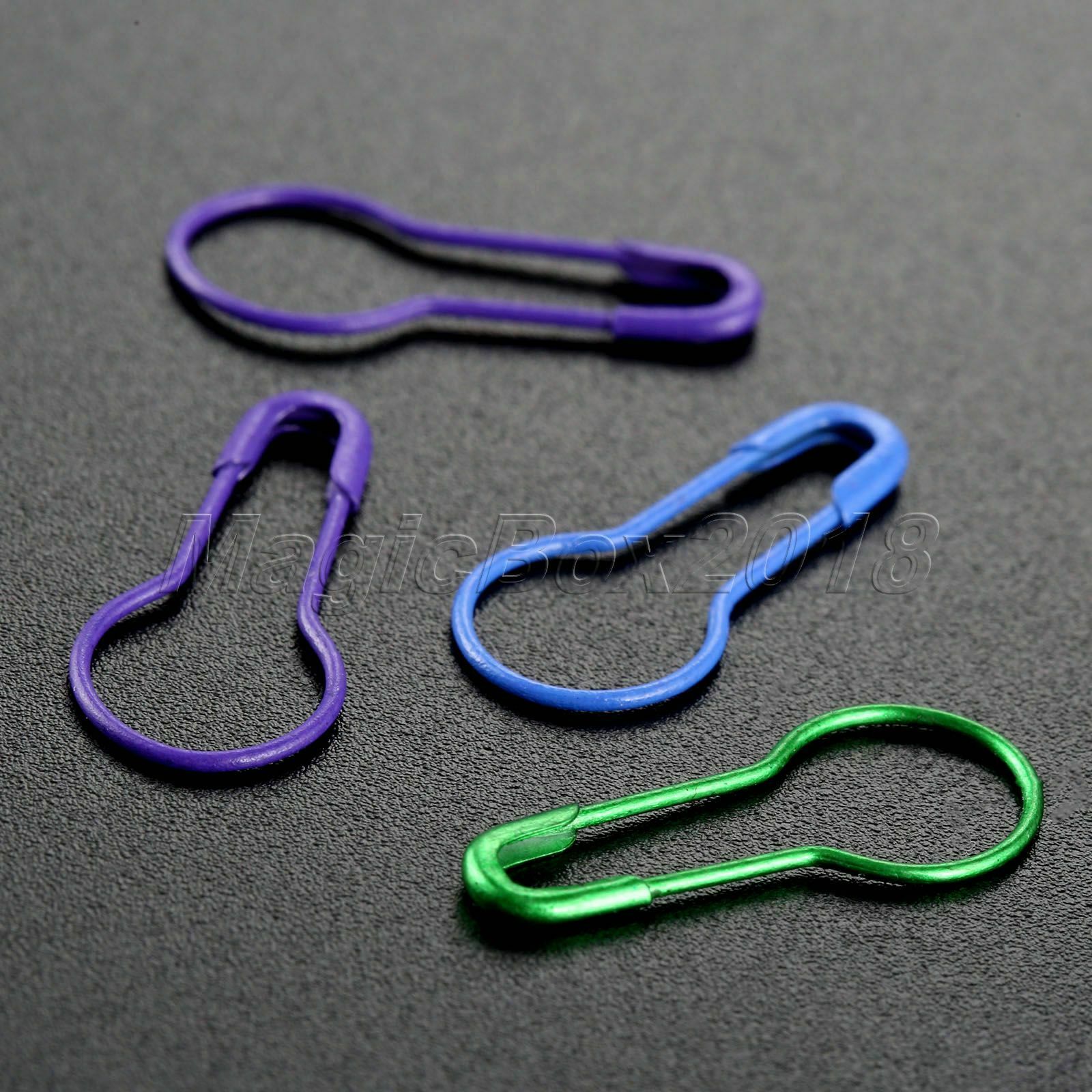 100pcs Calabash Gourd Shape Metal Pins Clips Knitting Stitch Markers Hangtag