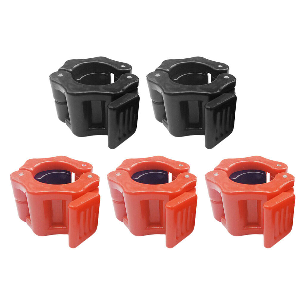 5pcs Barbell Clamps Standard Olympic Dumbbell 1'' Lock Collar Accessories
