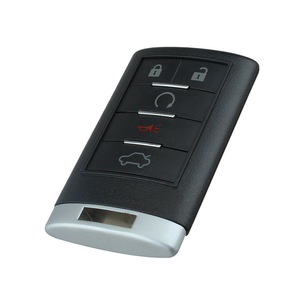 5-Button Remote Start Keyless Entry Key Fob Replacement for Cadillac