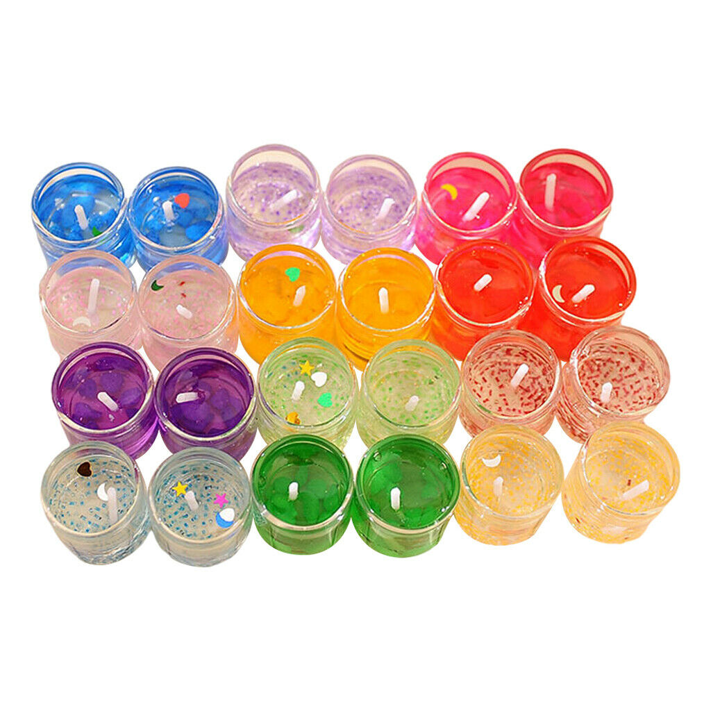 24pcs Creative Jelly Candle Romantic Candle for Office Living Room Ornament
