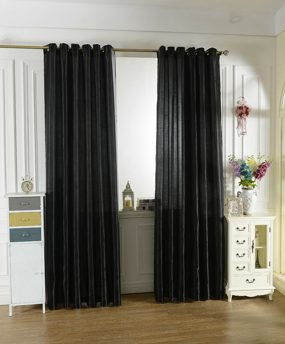 Blackout Curtains Lined Thermal Light Reducing Panels for Bedroom Set Grommet