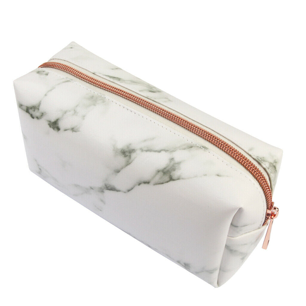 Zipper Marbling Makeup Storage Bag Cosmetic Organizer Pouch-PU