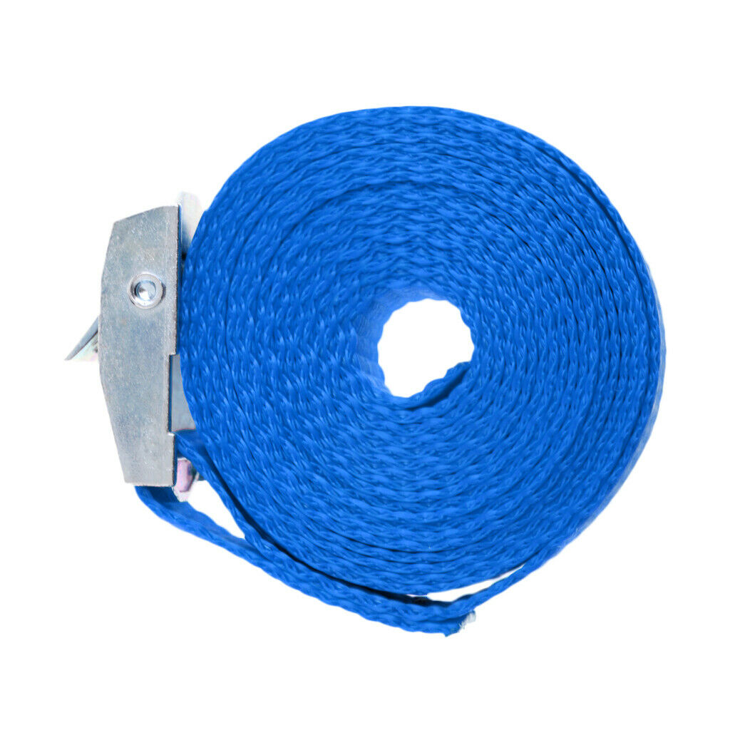 Blue Cam Buckle Tie Down Lashing Strap Roof Racks Trailers 25mm x 2.5m Long