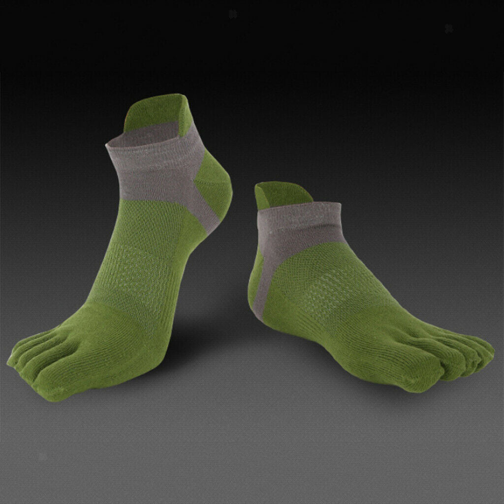 4x Everyday Five Toe Socks Sweat Absorb No Show Sports Ankle Socks Casual