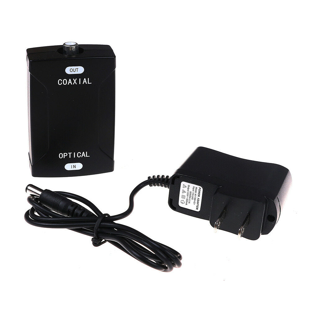 Digital optical toslink to coax coaxial RCA digital audio converter adapter BDAU