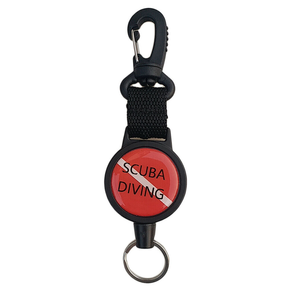 2pcs Scuba Diving Retractor Extends 40'' Dive Extendable Lanyard Hook 11lbs