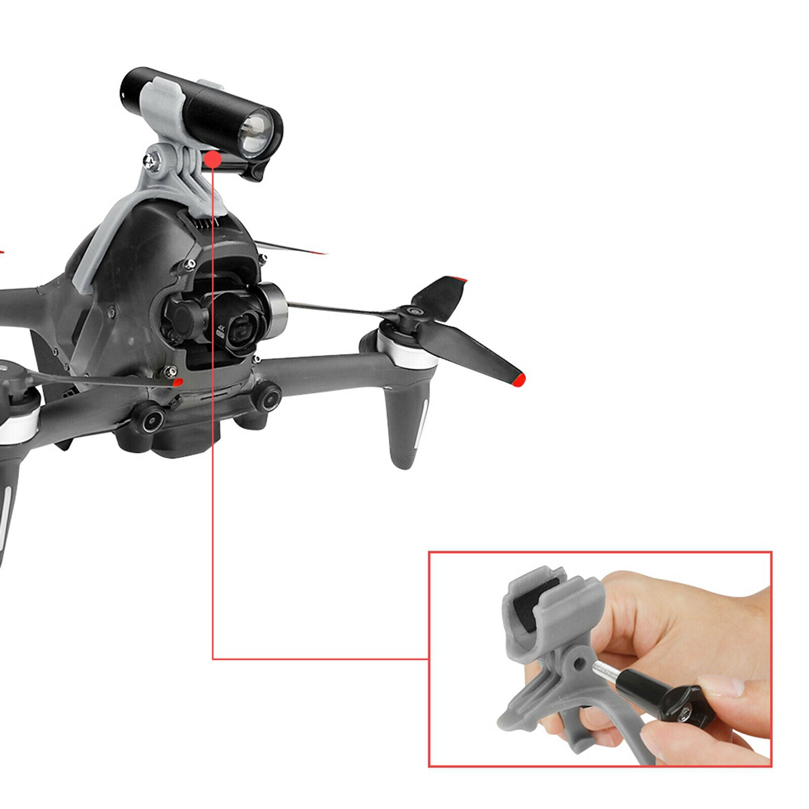 Recharging Drone Night Light Searchlight Position Light for DJI FPV Upgrade